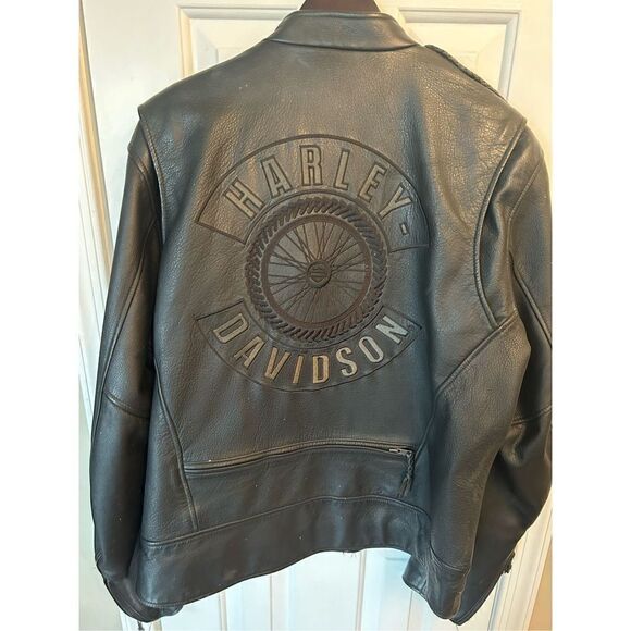 Harley Davidson women’s black leather jacket size xl 100% leather - Picture 5 of 8